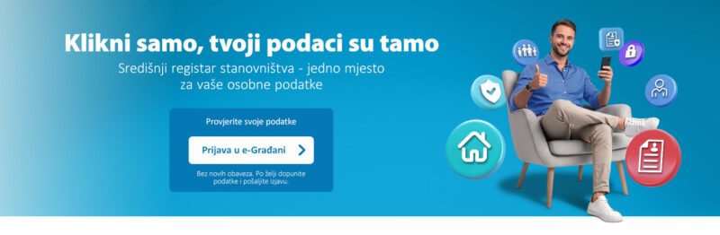 Središnji registar stanovništva - provjera osobnih podataka putem e-Građani