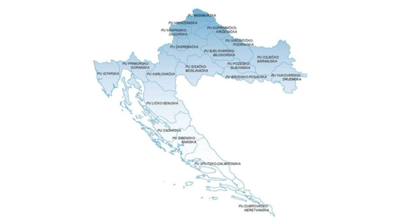 Teritorijalna ograničenost rada stranih radnika: dozvola više ne znači da se može raditi bilo gdje u Hrvatskoj Karta policijskih uprava u Hrvatskoj i teritorijalna ograničenost rada stranih radnika